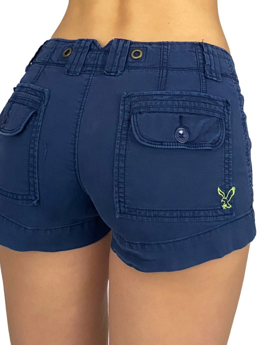 navy blue american eagle low rise shorts